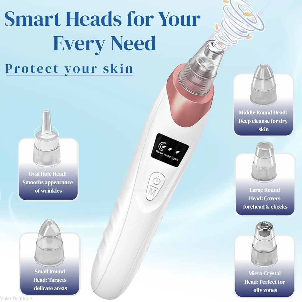 Blackhead Remover Pore Vacuum USB Rechargeable Blackhead Extractor Facial Beauty Instrument Facial Beauty Facial Cleaner Electric Acne Removal Tool