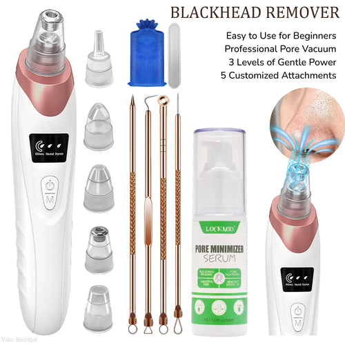Blackhead Remover Pore Vacuum USB Rechargeable Blackhead Extractor Facial Beauty Instrument Facial Beauty Facial Cleaner Electric Acne Removal Tool