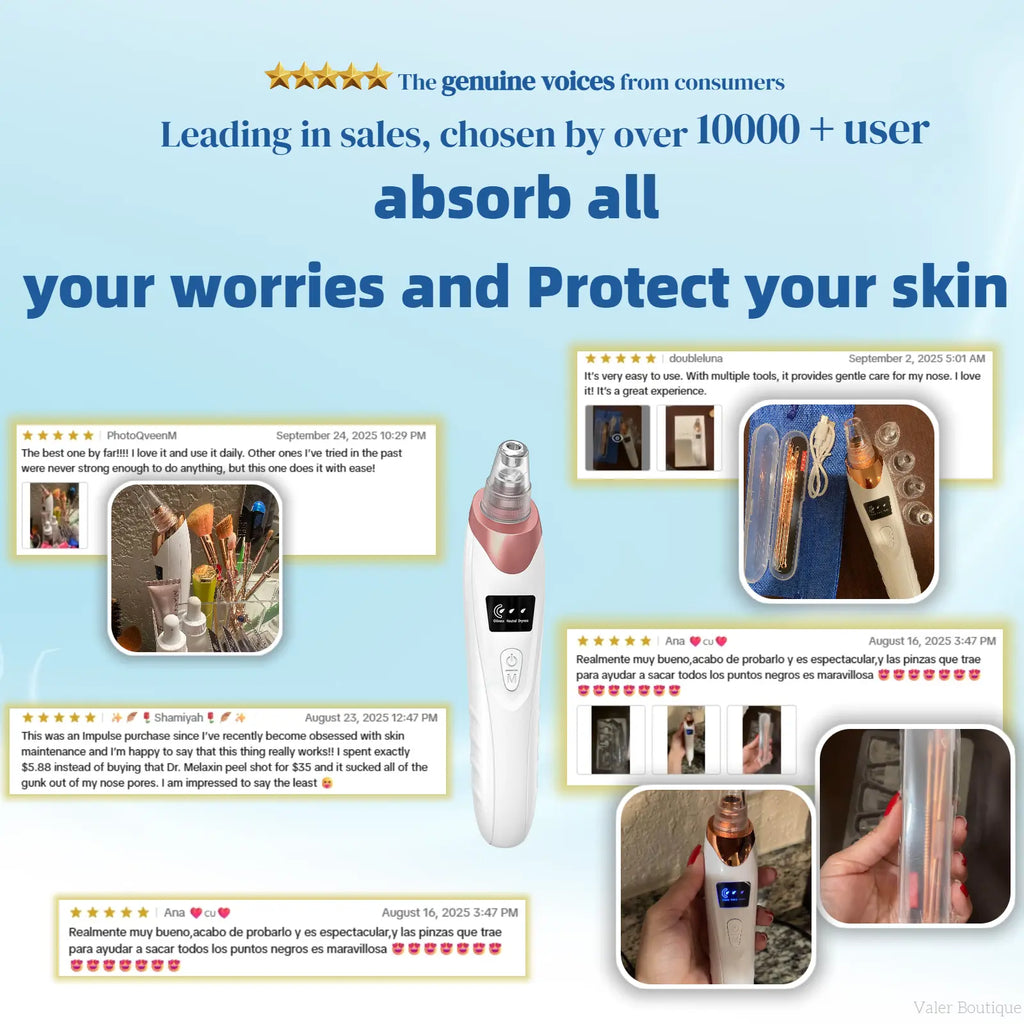 Blackhead Remover Pore Vacuum USB Rechargeable Blackhead Extractor Facial Beauty Instrument Facial Beauty Facial Cleaner Electric Acne Removal Tool